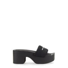 FW22 알렉산더 왕 Sandals PLATFORM SANDAL WITH LOGO BLACK 30322S020_001