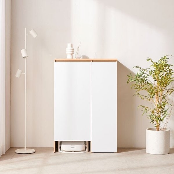 로봇청소기 수납장 거실장 80cm P0000PYN (착불)
