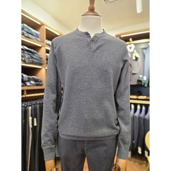 브렌우드 [여주점] 코오롱 브렌우드 남성 에센셜스 워셔블 헨리넥 스웨터 BRWAX26231GYX