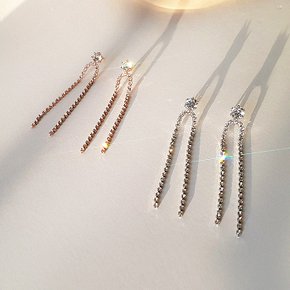 14k G.F 타일라 크리스탈 드롭 귀걸이 EA3060