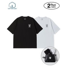 2PACK 오버핏 반팔 티셔츠 LW235TS901