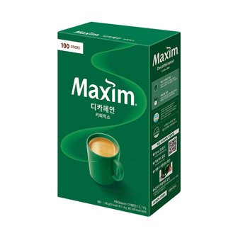 맥심 디카페인 커피믹스 100T