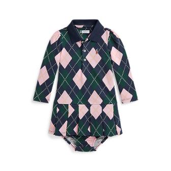 폴로 랄프 로렌 랄프 로렌 베이비 여아 아가일 메시 폴로 드레스 앤 블루머(CWPODRSF3D20685999)