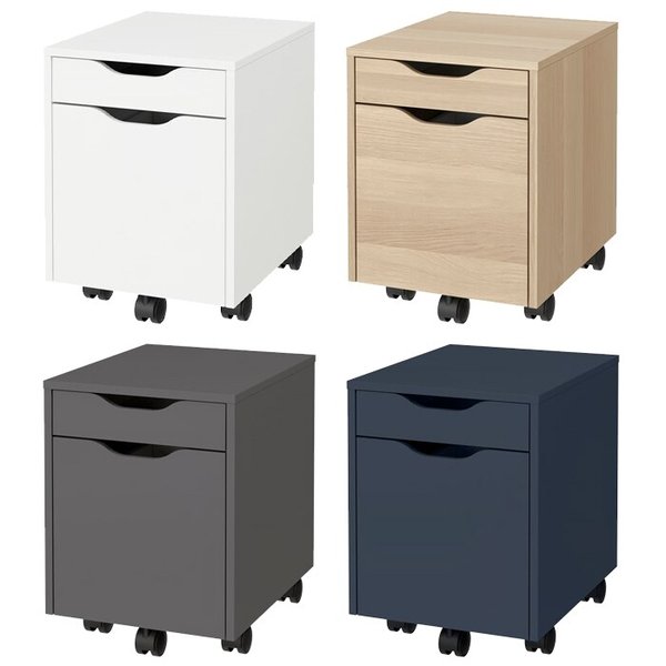 ALEX 알렉스 이동식서랍유닛 36x50cm/2단서랍장/이동식수납장/책상서랍장/사이드테이블