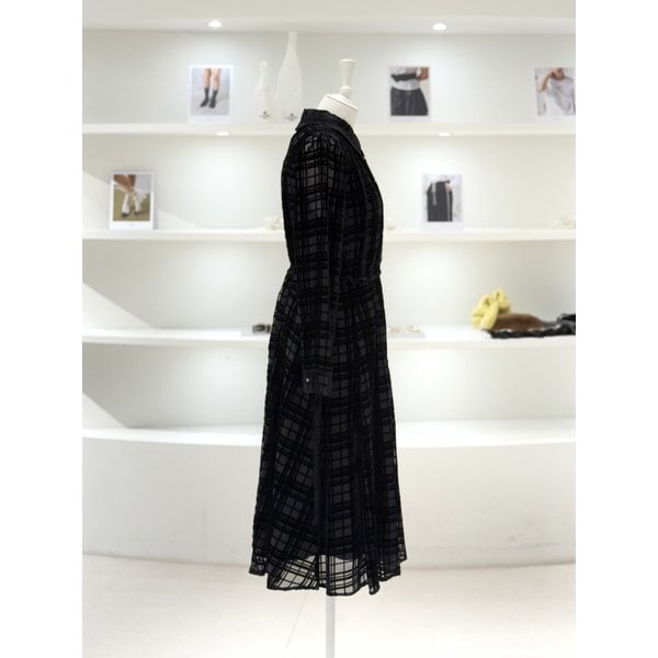 [여주점] 여성 체크 카라 롱원피스 (L254PSE036)