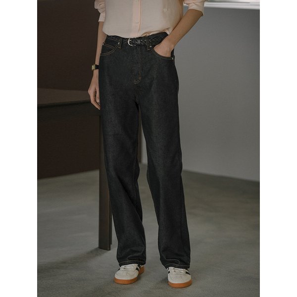 Straight fit non-fade denim pants_Indigo
