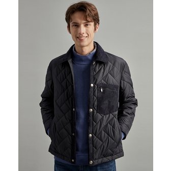 닥스 [23FW] [하이랜더] [Imported Fabric] 네이비 셔츠형 퀼팅  DMJU3D102N2