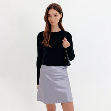 룩캐스트 몰리 레이어드 핀턱 탑 세트_블랙 / MOLLY LAYERED PINTUCK TOP SET_BLACK