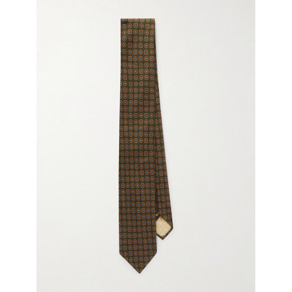 루비나찌 9cm 프린트 실크 트윌 넥타이 46376663163091876