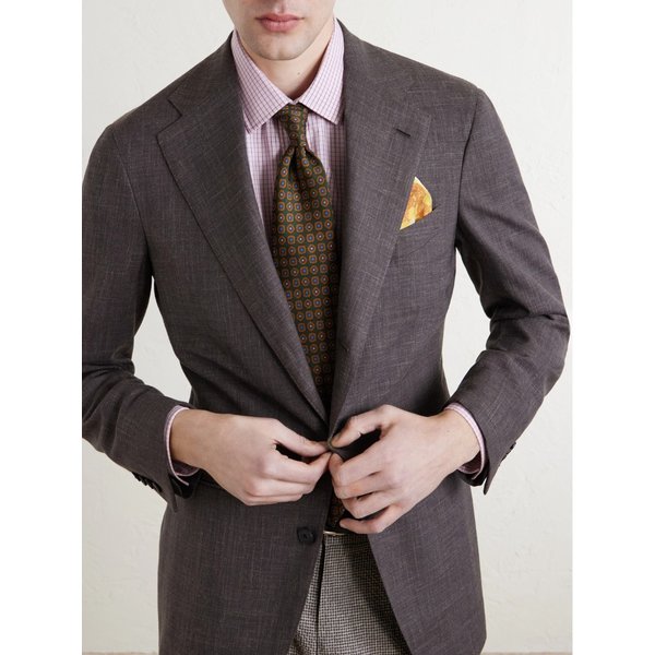 루비나찌 9cm 프린트 실크 트윌 넥타이 46376663163091876