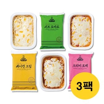 밀스원 멜팅치즈 이태리 스파게티 혼합 3종 각 1팩 총 3팩