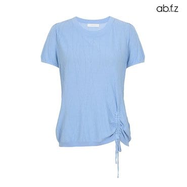ab.f.z 사이드 셔링끈 라운드넥 반팔 니트 (AFX2GW31A)