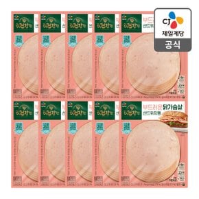 [본사배송][냉장] 더건강한 닭가슴살 샌드위치햄 90g X 10개