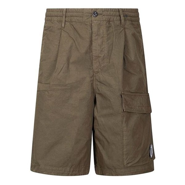26SS 씨피 컴퍼니 스트레치 사틴 카고 렌즈 쇼츠 20CMBE127A110325G683 IVY GREEN DOM