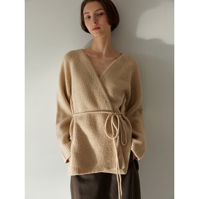 TOW BOUCLE CASHMERE WRAP KNIT CARDIGAN_3 COLOR