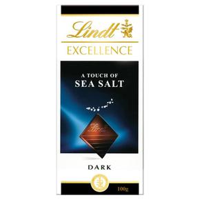 [해외직구] Lindt 린트 엑설런스 씨 솔트 다크 초콜릿 바 100g 2팩