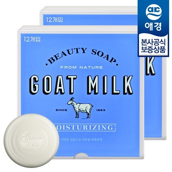 샤워메이트 산양유 비누 90g 12개입 x2개