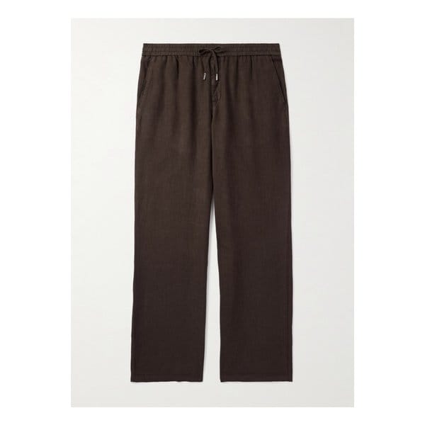 미스터 피 에드워드 스트레이트 가먼트 다이드 리넨 드로우스트링 팬츠 46376663162907042