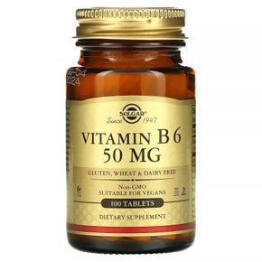 비타민 B6 50 mg 100 타블렛 유통기한 보장