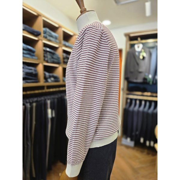 [여주점] 코오롱 브렌우드 남성 워셔블 조직 스트라이프 라운드넥 스웨터 BRWAS26351WIX