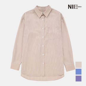 [NII] 여성 스트라이프 세미오버 셔츠_NNYNLWS1211