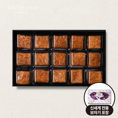 [9/21일 10시 결제건까지 명절전배송] 개성약과 15구 선물세트 (신세계백화점 보자기 포장)