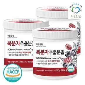 익은 복분자 추출 분말 180gx3통 붉은색 복분자딸기 열매 가루 농축 파우더