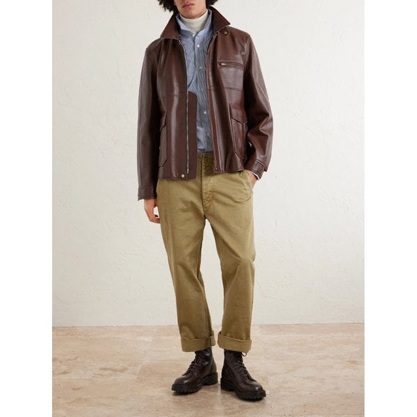 가죽 블루종 재킷 46376663162962394