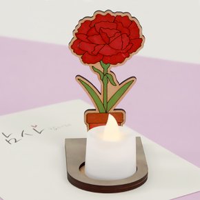 카네이션 화분 팬시우드 무드등 만들기 diy 가정의달 키트 패키지