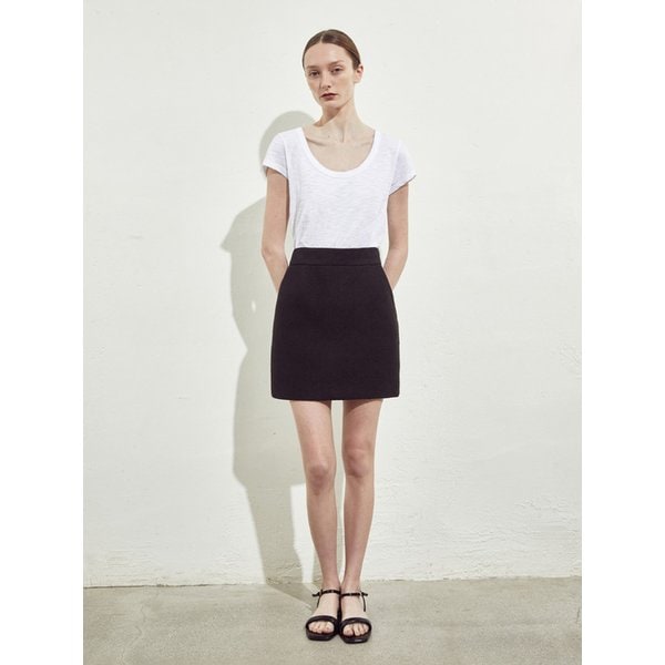 BOUCLE MINI SKIRT_BLACK