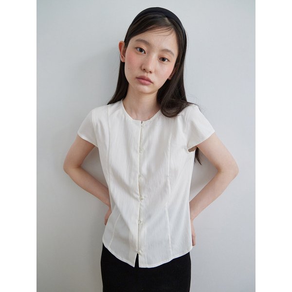 Cap sleeve blouse_IVORY