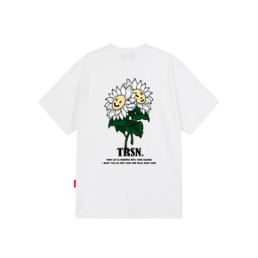 SMILE FLOWER T-SHIRTS - WHITE