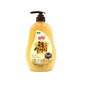 애경 트리오 곡물설거지 우리쌀겨 용기 750mL X ( 2매입 )