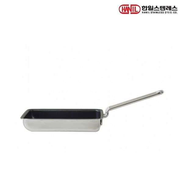 한일STS 통3중 스텐레스 논스틱코팅 인덕션가능 계란말이팬 18cm