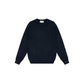 Wool soft crewneck sweater (Navy)