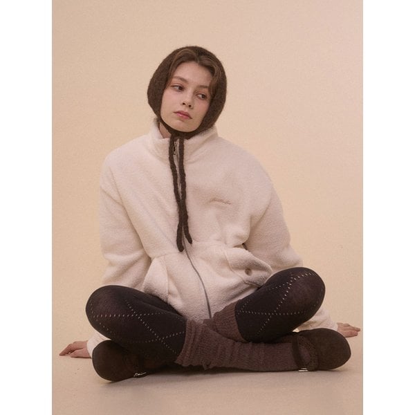 TEDDY FLEECE JACKET-IVORY