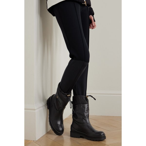 St. Moritz 쉘 트림 시어링 가죽 앵클 부츠 46376663162961934