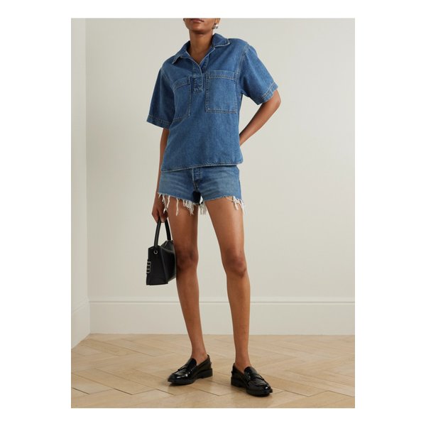 데님 셔츠 미드 데님 46376663162833511