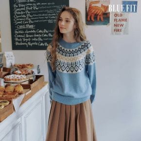 [론칭가79,000원→3만원↓] 블루핏 25FW 노르딕 니트풀오버