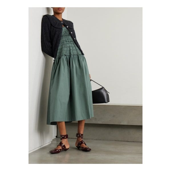 도엔 마리안 시어드 코튼 포플린 미디 원피스 1647597357441490