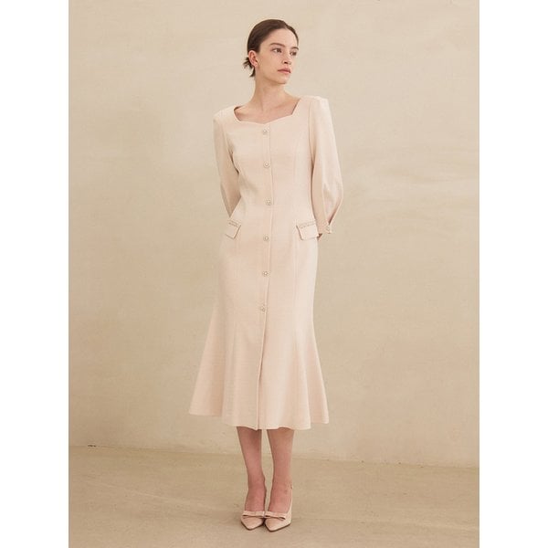 Raelle Tweed One-piece (Pink Beige)