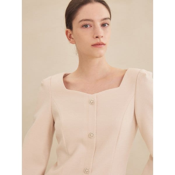 Raelle Tweed One-piece (Pink Beige)