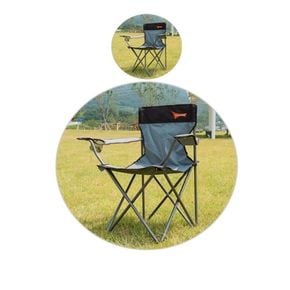 팔걸이가 있는 캠핑 낚시 야외활동 접이 의자 X 2개입