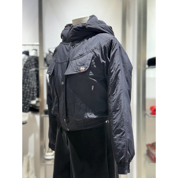 [여주점] 후드 포인트 블루종 구스 숏점퍼 ES1TD600