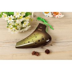 AC ocarina 오카리나 악기 [더블알트그린] 고급 C조 복수관(운지표 첨부) 도관 관취주 유약