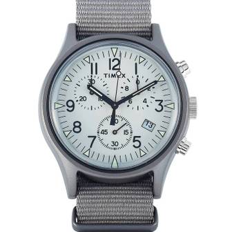 이스퀘어 3986077 Timex MK1 Aluminum Chronograph 40 mm Quartz Watch TW2T10900