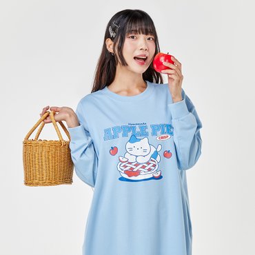 BUTTER(버터) [버터샵] 애플팜 밀크캣 라운지 원피스 FREE 블루