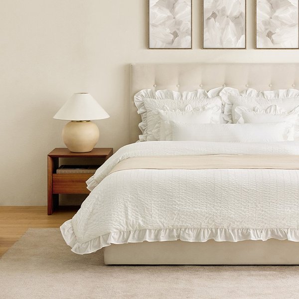 루아레 60수 고밀도 워싱면 프릴 차렵이불 SS