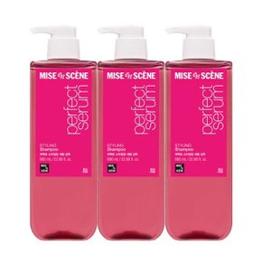 미쟝센 퍼펙트 스타일링 세럼 샴푸 680ml 3입