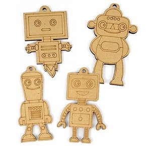 만들기대장 MDF 로보트 팬던트 1개랜덤